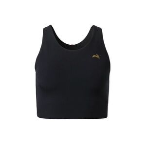 Tracksmith Turnover Crop Top in Black